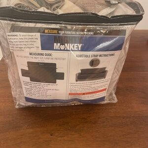 62" Beige Sofa Slipcover with Strap and Arm Covers